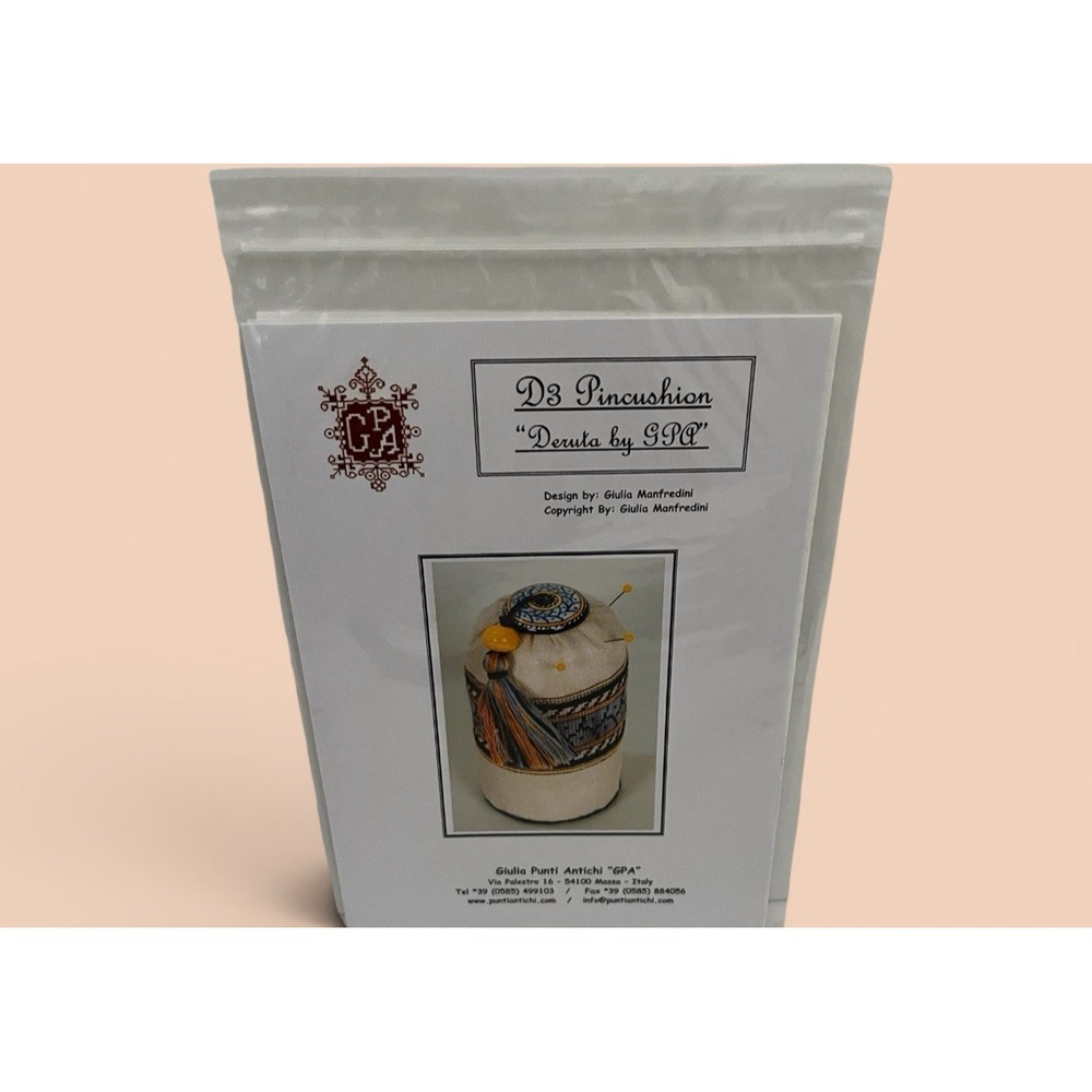 Giulia Punti Antichi GPA D# Pincushion Deruta Cross Stitch Stitching Finishing